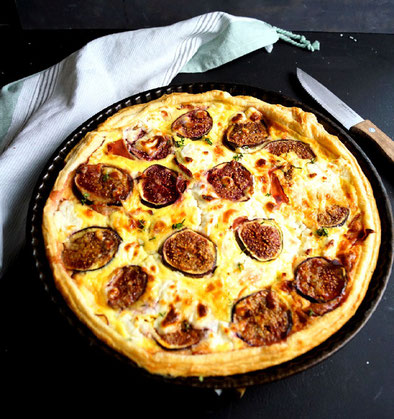 Feigen, Ziegenfrischkäse und Thymian, wenn man mich fragt, die leckerste Tarte der Welt!