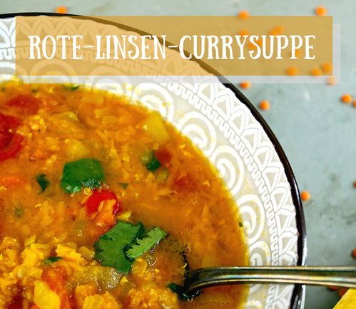 vegane Rote-Linsen-Currysuppe